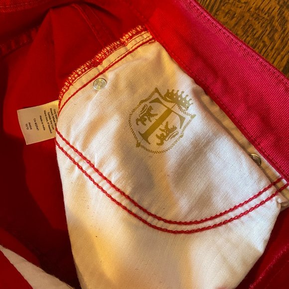 LAST CHANCE: Talbots Red Denim Signature Slim Crops - Size 4/27 - Picture 3 of 5